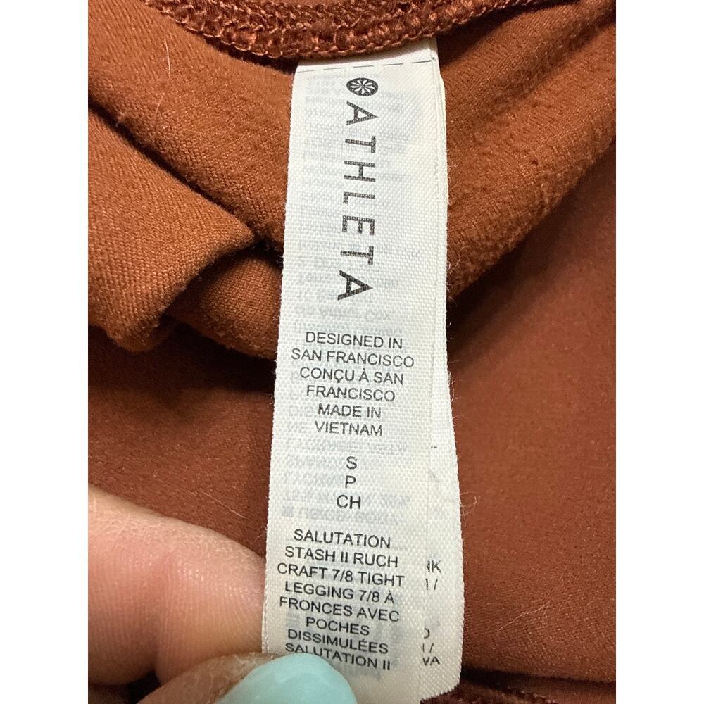 Athleta Salutation Stash II Ruch Craft 7/8 Tight Size S in Ancient Mahogany *EUC - Picture 11 of 13